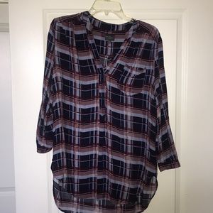 Market & Spuce Speer Fannel Top: Size XL